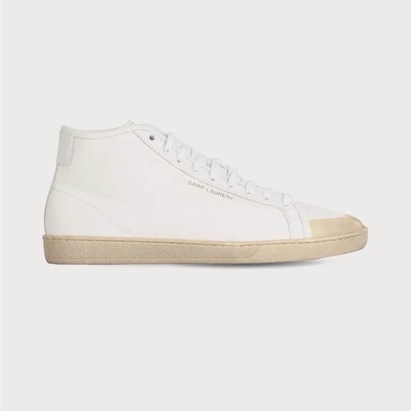 Saint Laurent Court Classics SL/39 White Mid-Top Sneakers size 39
